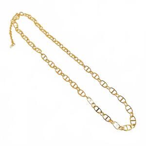 NEW ELLISON+YOUNG women's horse bit long chain necklace in gold